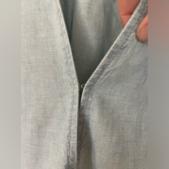 Free People Ready or Not Chambray Top Rumi Wash - Size Large 🇺🇸 - Picture 5 of 8
